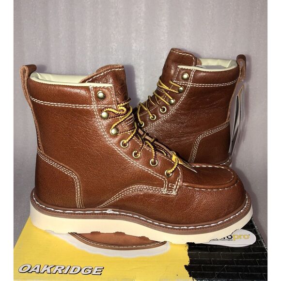 Herman Survivors Oakridge Brown Leather 6" Steel Toe Work Boots Men's Size 7 - Picture 6 of 16